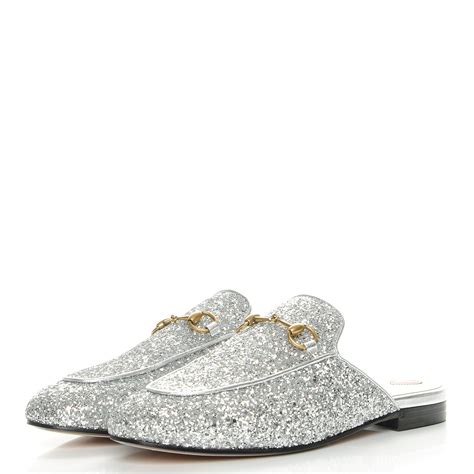 gucci princetown silver glitter|gucci princetown slippers.